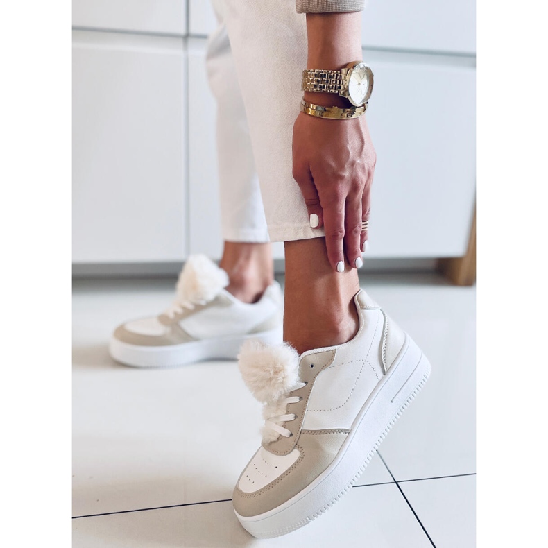 PA1 Deportivas de mujer Lilith Beige blanco 2