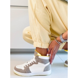 PA1 zapatillas altas Dorcas Kaki beige blanco 3