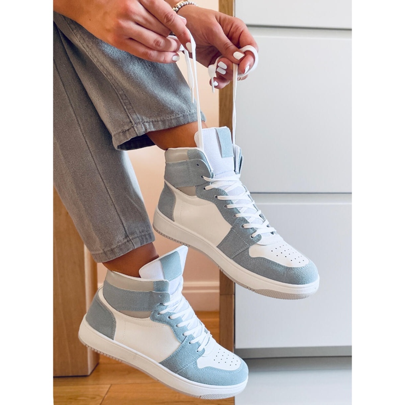 PA1 Deportivas altas Dorcas Green blanco azul 1