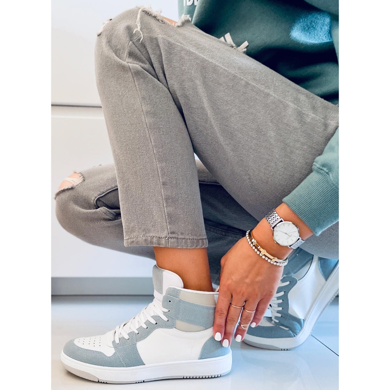 PA1 Deportivas altas Dorcas Green blanco azul 2