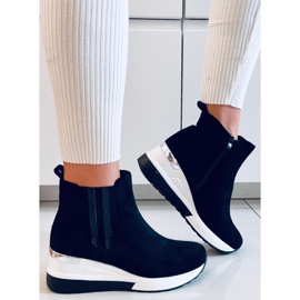 Stock Botas cuña negras negro 2 Stock Botas cuña negras negro 2