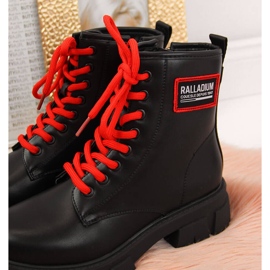 S.Barski Botas negras con aislamiento para niñas de S. Bararski negro rojo 3