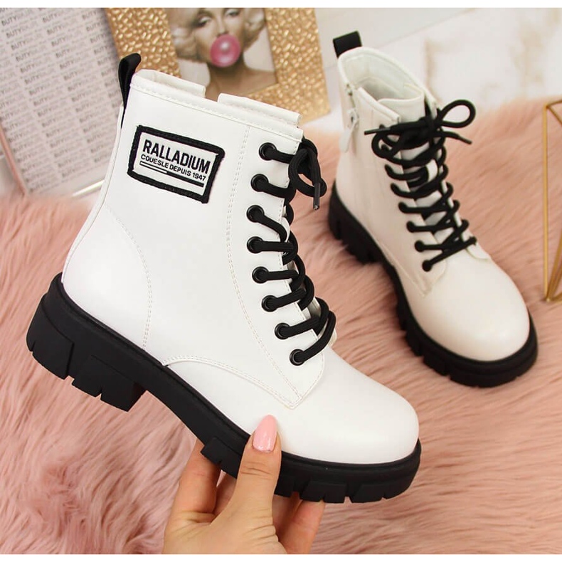 S.Barski Botas blancas para niñas con aislamiento de S. Bararski blanco 1