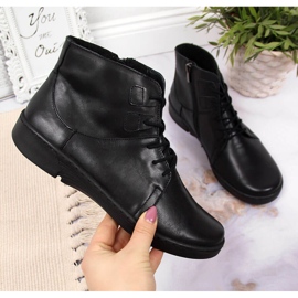 Cómodas botas aislantes de cuero negro para mujer Łukbut 1816 2 Cómodas botas aislantes de cuero negro para mujer Łukbut 1816 2