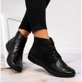 Cómodas botas aislantes de cuero negro para mujer Łukbut 1816 1 Cómodas botas aislantes de cuero negro para mujer Łukbut 1816 1