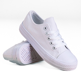 Deportivas infantiles con cordones Vico blanco 2