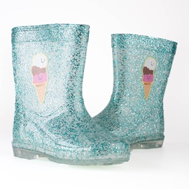 Botas niña alto brillo Shelovet mint verde 2