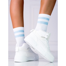 Deportivas Shelovet de mujer con pala alta blancas blanco 1
