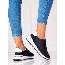 Deportivas mujer cómodas tejido Shelovet negro 2