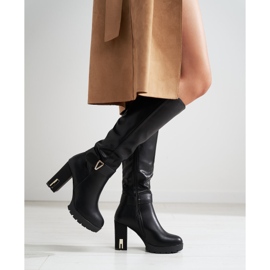 Botas de mujer en un puesto alto Shelovet negro 1