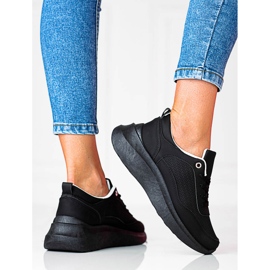 Deportivas negras con cordones Shelovet para mujer negro 1