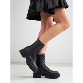 Trabajadoras con cremallera Shelovet decorativa negro 2