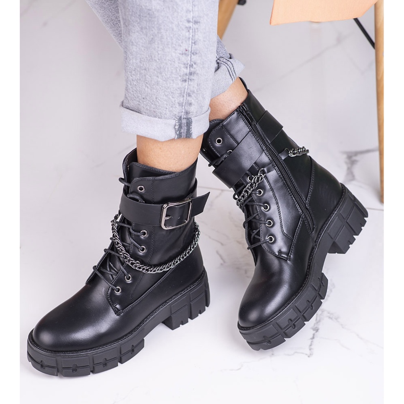 Bolsos de mujer Shelovet negros con suela gruesa 1