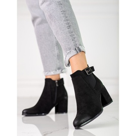 Botines Chelsea de ante negro para mujer en el puesto Shelovet 1