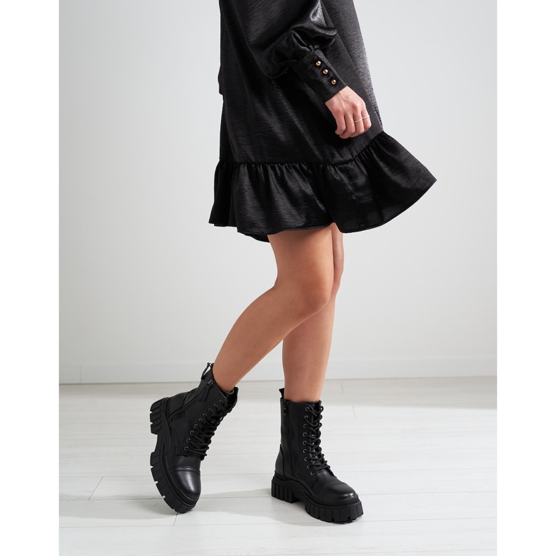 Bolsos de mujer Shelovet negros con cremallera decorativa 1