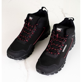 Zapatos altos de trekking para hombre DK negro y rojo 1