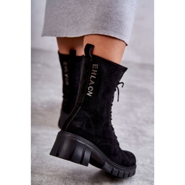 PG1 Botas Mujer Negras Cálidas Ante Hermesa negro 4