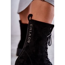 PG1 Botas Mujer Negras Cálidas Ante Hermesa negro 3