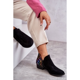 Botas de cuero Maciejka con motas 04091-39 Negro multicolor 1