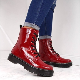 Botas lacadas aislantes S. Barski W OLI71B Rojo 3