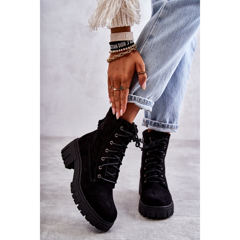 PG1 Botas Cálidas Mujer Ante Con Cremallera Negro Emilien 1