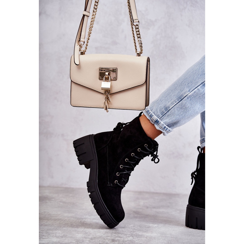 PG1 Botas Cálidas Mujer Ante Con Cremallera Negro Emilien 5