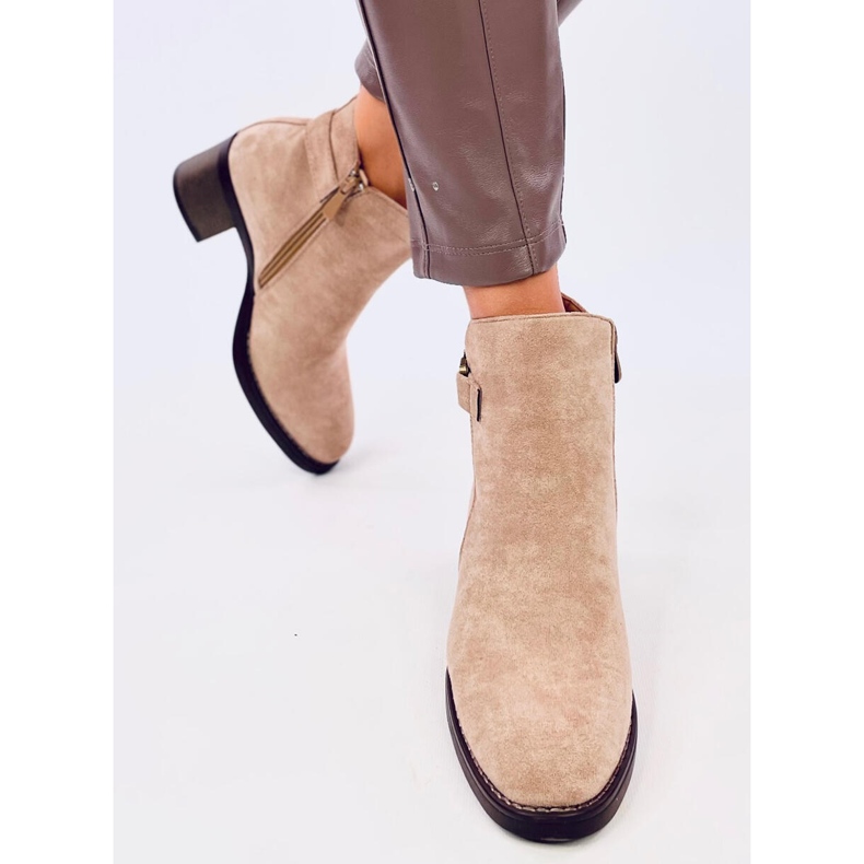 Botas clásicas de tacón alto Marsha Khaki beige 1