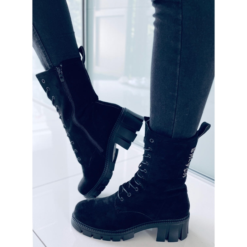 Arne Botas negras con cordones negro 1 Arne Botas negras con cordones negro 1