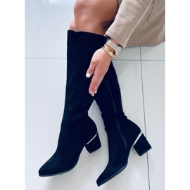 Botas de tacón negro jaspeado 3