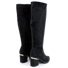 Botas de tacón negro jaspeado 5