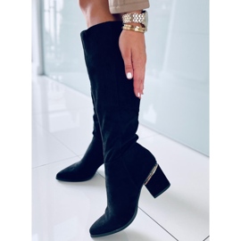 Botas de tacón negro jaspeado 2 Botas de tacón negro jaspeado 2