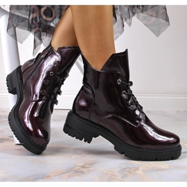Zapatos de mujer, barnizados, burdeos, Potocki rojo 1 Zapatos de mujer, barnizados, burdeos, Potocki rojo 1