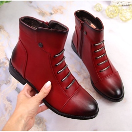 Botas de mujer con adornos Jezzi rojos 4