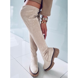Botas de mujer Alyssa Beige 1