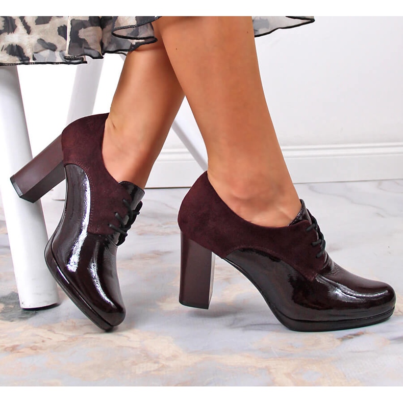 Zapatos de jazz de mujer en color burdeos Jezzi en el puesto. rojo multicolor 1