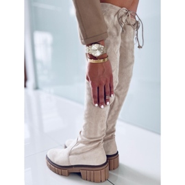Botas de mujer Alyssa Beige 4