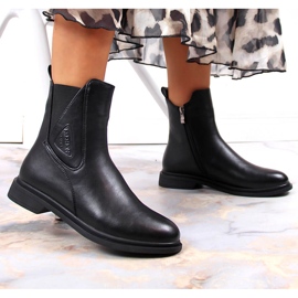 Vinceza Negro Negro Botas Filippo Jodhpur para mujer 2