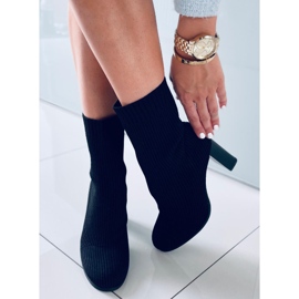 Botas estilo calcetín con tacón alto Hermione Black negro 2 Botas estilo calcetín con tacón alto Hermione Black negro 2