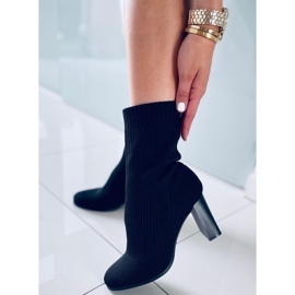 Botas estilo calcetín con tacón alto Hermione Black negro 1 Botas estilo calcetín con tacón alto Hermione Black negro 1