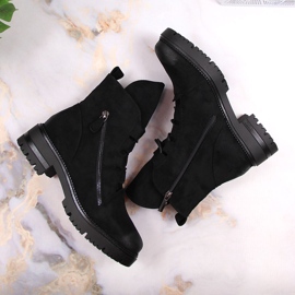 Botas negras de mujer con cremallera, Potocki negro 5