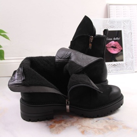 Botas negras de mujer con cremallera, Potocki negro 4