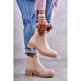 PG1 Botas de Piel Workery Beige Ferra 8