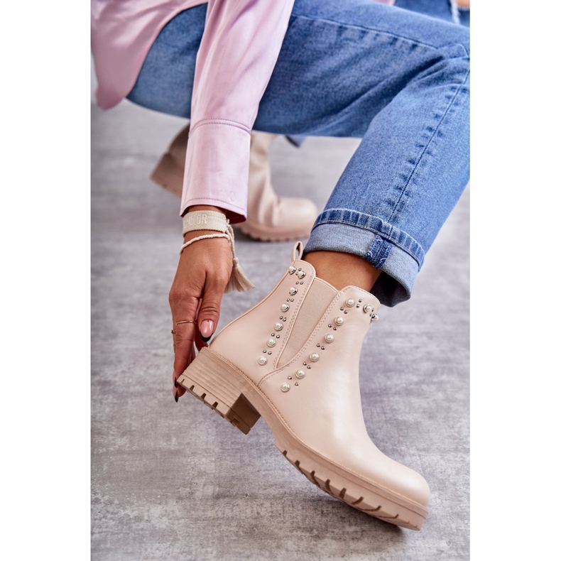 PG1 Botas de Piel Workery Beige Ferra 1