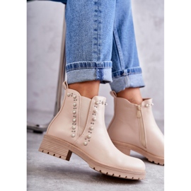 PG1 Botas de Piel Workery Beige Ferra 5