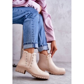 PG1 Botas de Piel Workery Beige Ferra 4