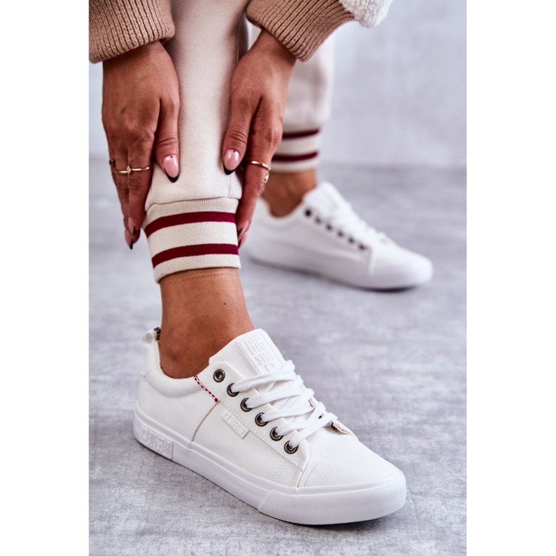 Sneakers de Mujer de Material Bajo Big Star KK274003 Blanco 2