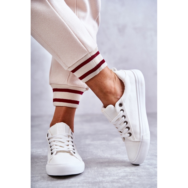 Sneakers de Mujer de Material Bajo Big Star KK274003 Blanco 1