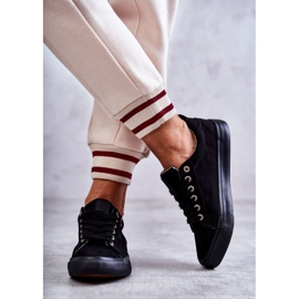 Sneakers de Mujer de Material Bajo Big Star KK274004 Negro 4