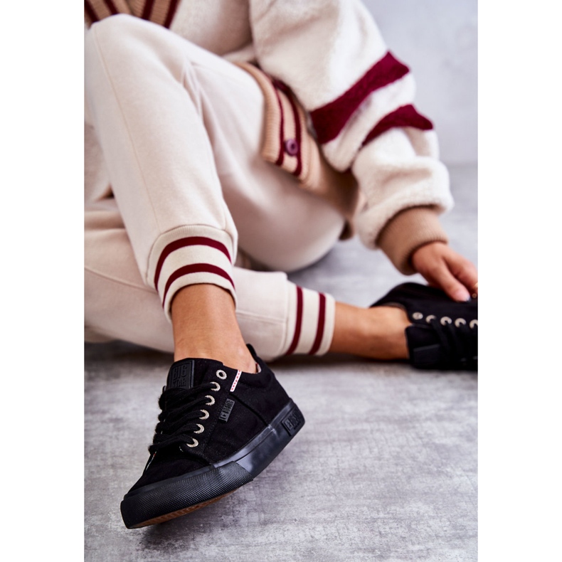 Sneakers de Mujer de Material Bajo Big Star KK274004 Negro 1