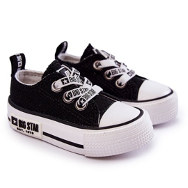 Deportivas Infantiles de Tela Big Star KK374049 Negro-Blanco 7
